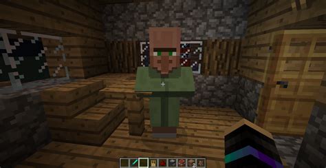 minecraft villager with green shirt